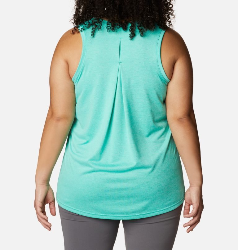 Women's Columbia Hike Tanks Turquoise | Plus Size CA-G0A14